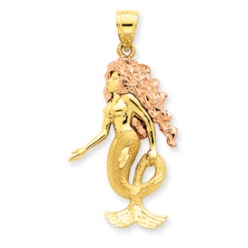 Picture of 14k Two-Tone Mermaid Charm