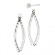Picture of 14kw Curved Dangles with CZ Stud Earring Jackets