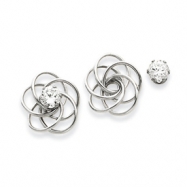Picture of 14kw Fancy Knot with CZ Stud Earring Jackets