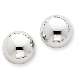 Picture of 14k White Gold Polished Half-ball Post Earrings