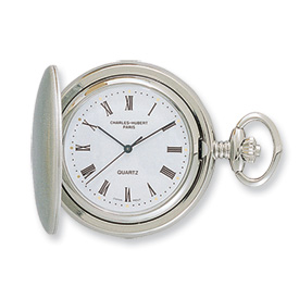 Picture of Charles Hubert Satin Chrome-finish Off White Dial Pocket Watch