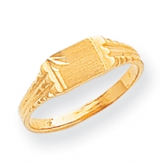 Picture of 14k Childs Diamond-Cut Signet Ring