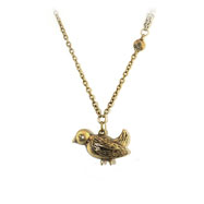 Picture of Copper-Tone and silver color Antique Style Bird Pendant