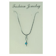 Picture of Silver-tone Green CZ Necklace