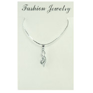 Picture of Silver-tone CZ Necklace 16"