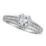 18K White Gold 1.2ct Diamond Engagement Ring Antique Style SI2 H-I