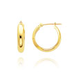 14K Yellow Gold 3.75x12mm Round Tube Hoops