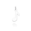 14K White Gold Polished Musical Note Charm