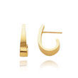 14K Gold Sm. Polished J-Hoop Earrings