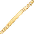 14K Gold 7mm Nugget ID Bracelet