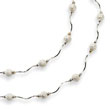 Sterling Silver Double Spiral And Laser Cut Bead Necklace