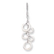 Sterling Silver Multi-Circle Drop Earrings