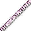 Sterling Silver Pink CZ Bracelet