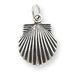Sterling Silver Antiqued Sea Shell Charm