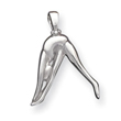Sterling Silver Person Stretching Pendant