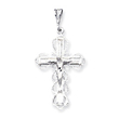 Sterling Silver Diamond-Cut Crucifix Pendant