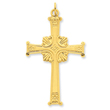 Sterling Silver 24 Gold Plated Latin Cross Pendant