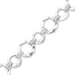 Sterling Silver Fancy Circle Link Bracelet