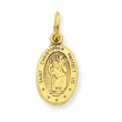 14K Gold Saint Christopher Medal Charm