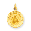 14K Gold Our Lady of Perpetual Help Medal Charm
