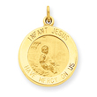 14K Gold Infant Jesus Medal Charm