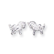 Sterling Silver Unicorn Mini Earrings