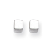 Sterling Silver Polished 4mm Square Earrings