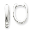 Sterling Silver Oval Hinged Hoop Earrings