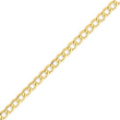 14K Gold 5.25mm Semi-Solid Curb Link Chain