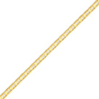 14K Gold 3.75mm Concave Anchor Bracelet