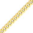 14K Gold 10mm Beveled Curb Chain