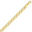 14K Gold 9mm Hand-Polished Anchor Link Bracelet