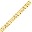 14K Gold 14mm Hand Polished Traditional Link Bracelet