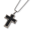 Titanium Carbon Fiber Cross Necklace