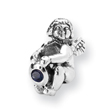 Sterling Silver Reflections September Cubic Zirconia Antiqued Bead