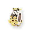 Sterling Silver & 14K Gold Reflections Floral Bead