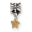 Sterling Silver & 14K Gold Reflections Butterfly Dangle Bead