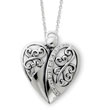 Sterling Silver Antiqued 18" Angel Of Love Necklace