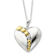 Sterling Silver & Gold-plated I Love You More Each Day 18" Necklace