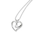 Sterling Silver The Hugging Heart 18" Necklace