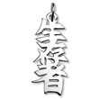 Sterling Silver "Survivor" Kanji Chinese Symbol Charm