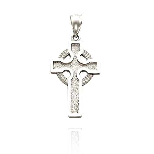 Picture of 14K White Gold Polished Celtic Cross Pendant