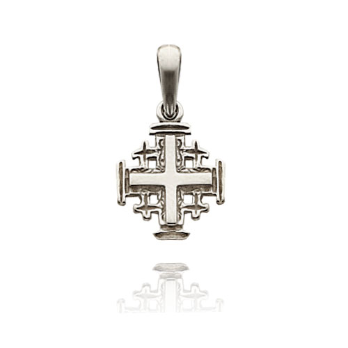 Picture of 14K White Gold Small Jerusalem Cross Pendant