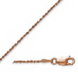 14K Rose Gold Diamond Cut Solid Rope Bracelet