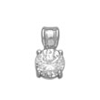 Sterling Silver Large Round CZ Pendant