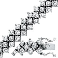 Picture of 14K White Gold 12.54ct Diamond Fancy Pointer Bracelet