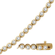 Picture of 14K Yellow Gold Diamond Bezel Set Classic Bracelet