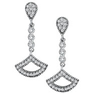 Picture of 14K White Gold .52ct Diamond Chandelier Drop Earrings