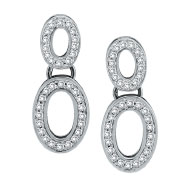 Picture of 14K White Gold Double Oval .61ct Diamond Earrings
