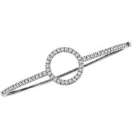 Picture of 14K White Gold Diamond Circle Bangle